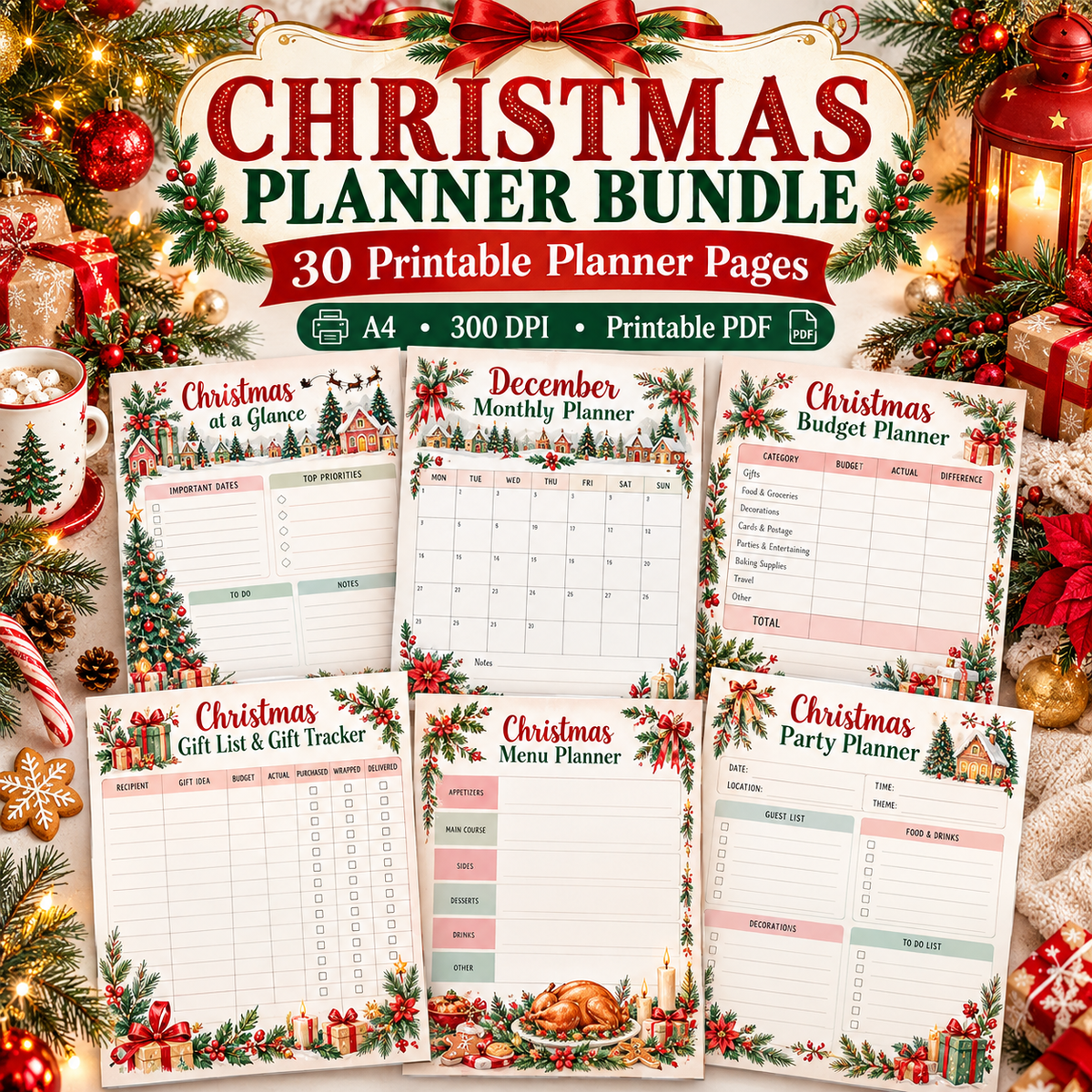 Christmas Planner Bundle — Printable PDF — existing product preview 3
