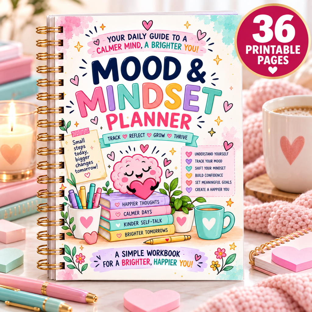 Mood & Mindset Planner — Printable PDF — existing product preview 1