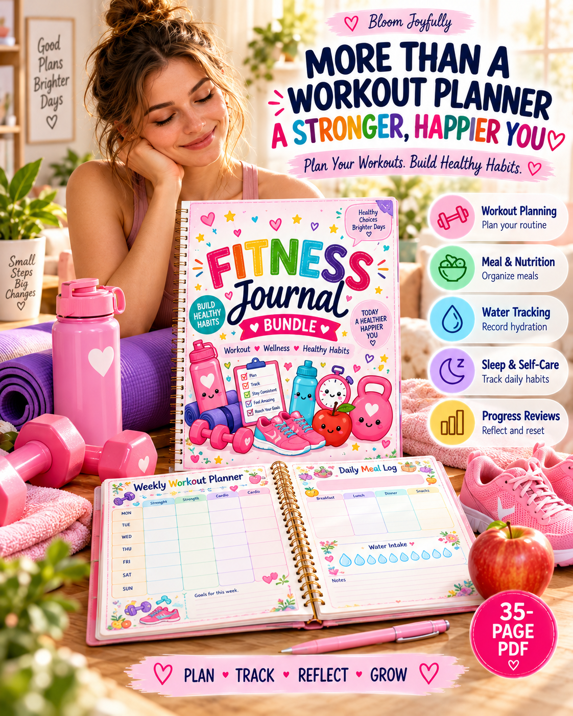 Fitness Journal — Printable PDF — existing product preview 2