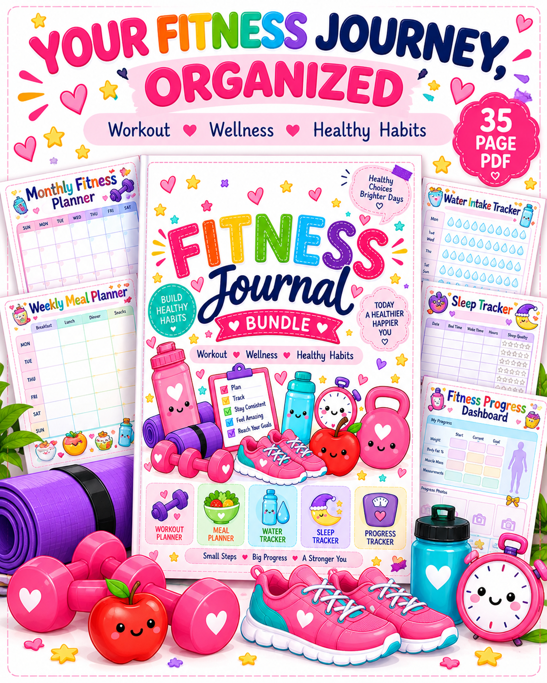 Fitness Journal — Printable PDF — existing product preview 3