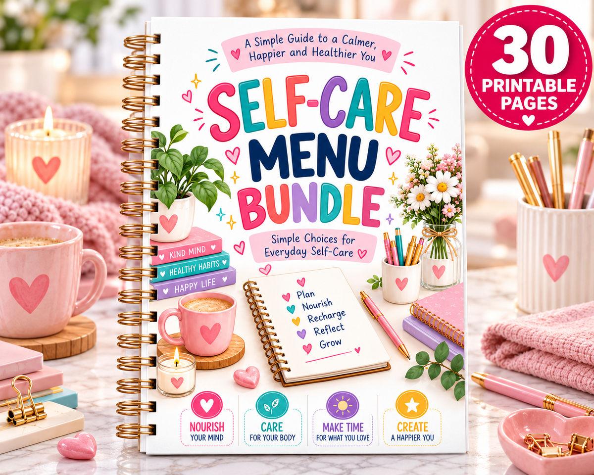 Self-Care Menu Bundle — Printable PDF — existing product preview 1