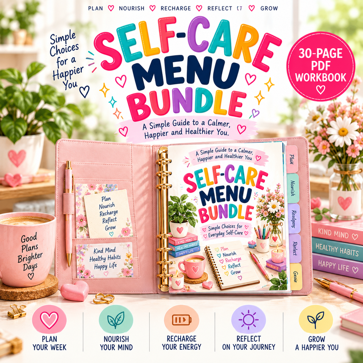 Self-Care Menu Bundle — Printable PDF — existing product preview 3