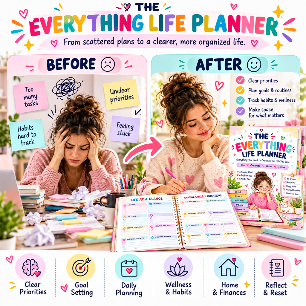 The Everything Life Planner — Printable PDF — existing product preview 3