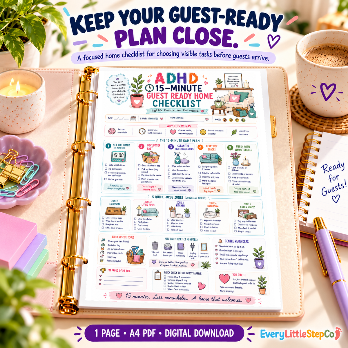 ED-063 — Premium Ring Binder Cover Feature — digital printable