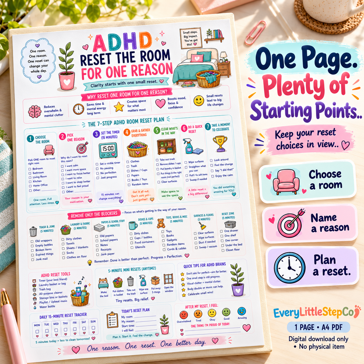 EveryLittleStepCo ED-065 one-page A4 printable worksheet, Premium Writing Pad Feature; digital download, props excluded.