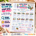 Whole House Visual Overwhelm Scan — one-page A4 printable worksheet on a writing-pad display. Digital download only; pad and props not included. Main overview