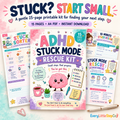 ADHD Stuck Mode Rescue Kit printable workbook overview