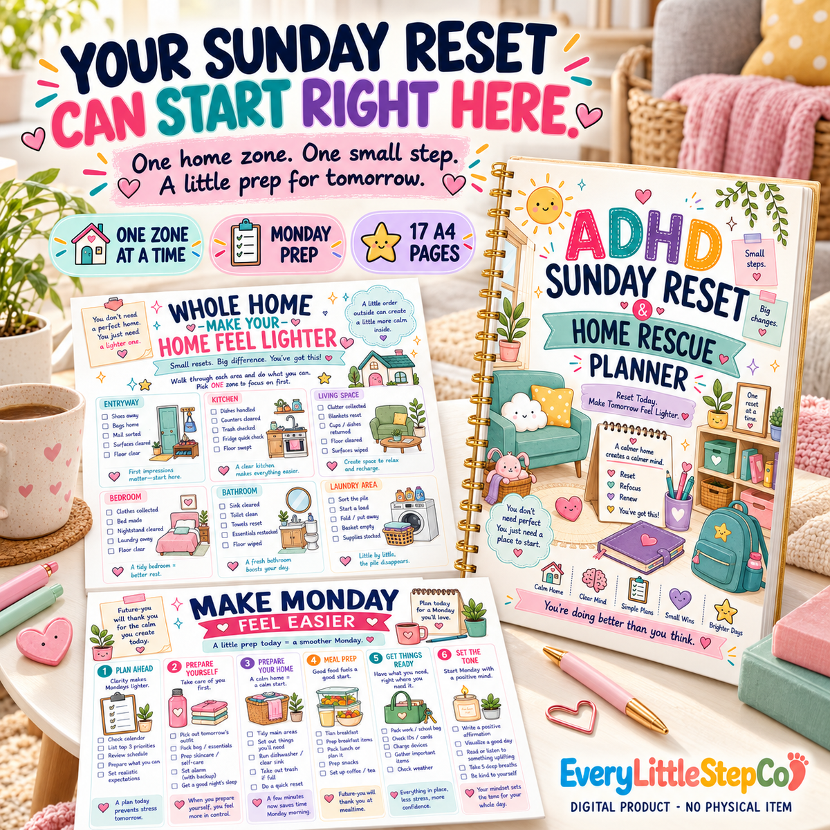 ADHD Sunday Reset and Home Rescue Planner — listing image 02