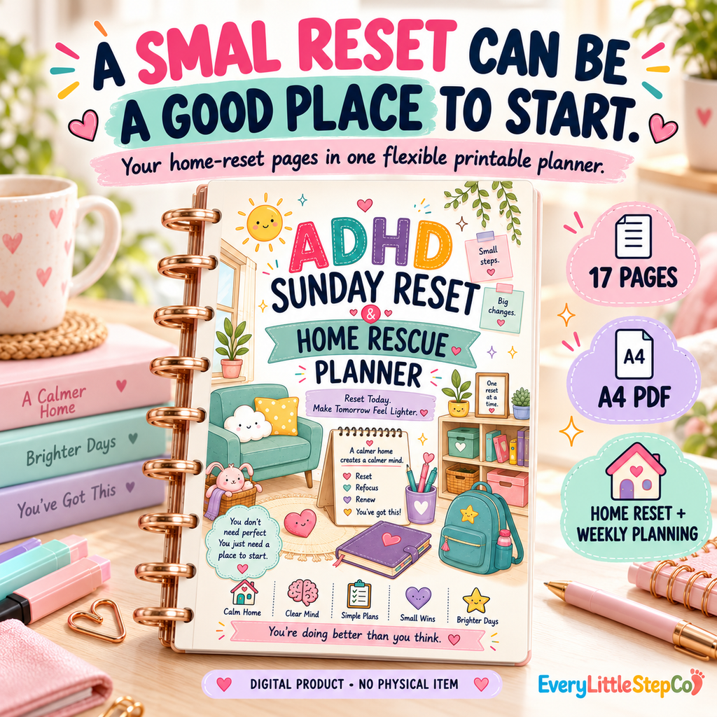 ED-089 Sunday Reset and Home Rescue Planner — 18 — 17-page A4 printable PDF