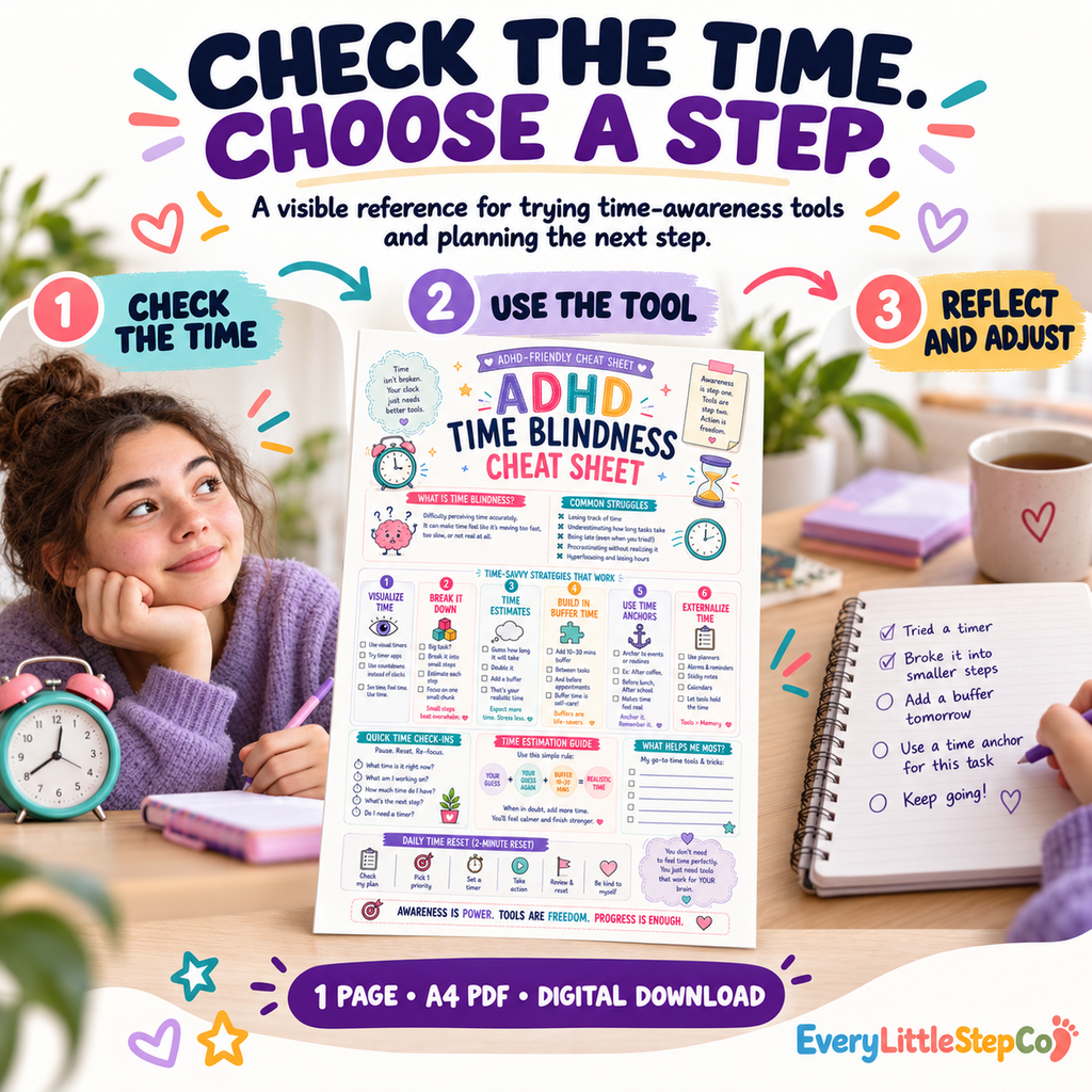 ADHD Time Blindness Cheat Sheet — Etsy 04 How It Works