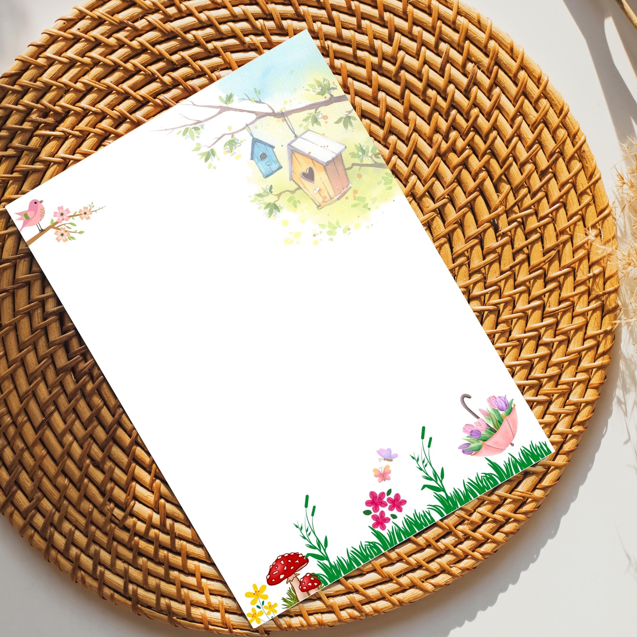 Daily Journal Print — Spring Journal Bundle, Spring Blossom Journal PRINTABLE, Seasonal Planner, Spring Buc... | Mindfulness printable