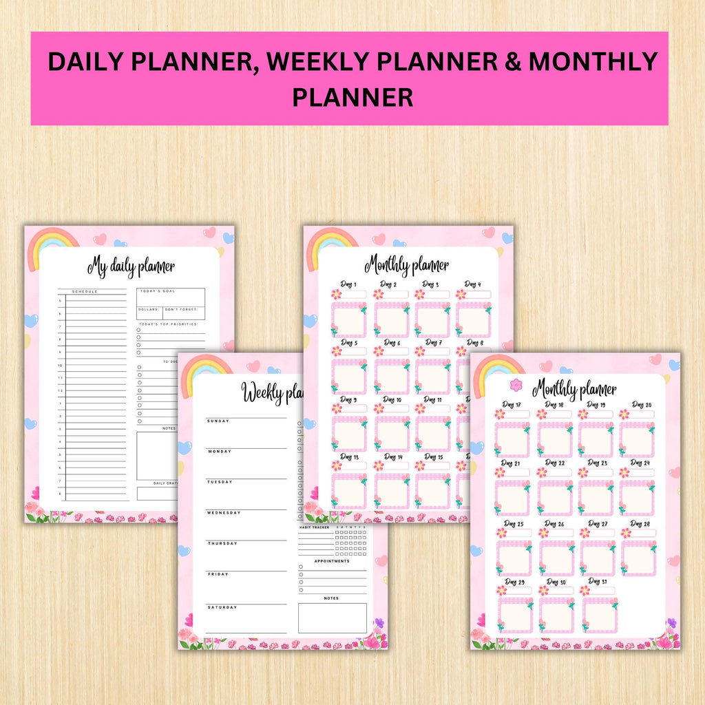 Digital Planner — MARCH Planner Bundle, Habit Tracker, Daily Reflection, Mental Health, Gratitude, Mood Tra... | Mindfulness printable