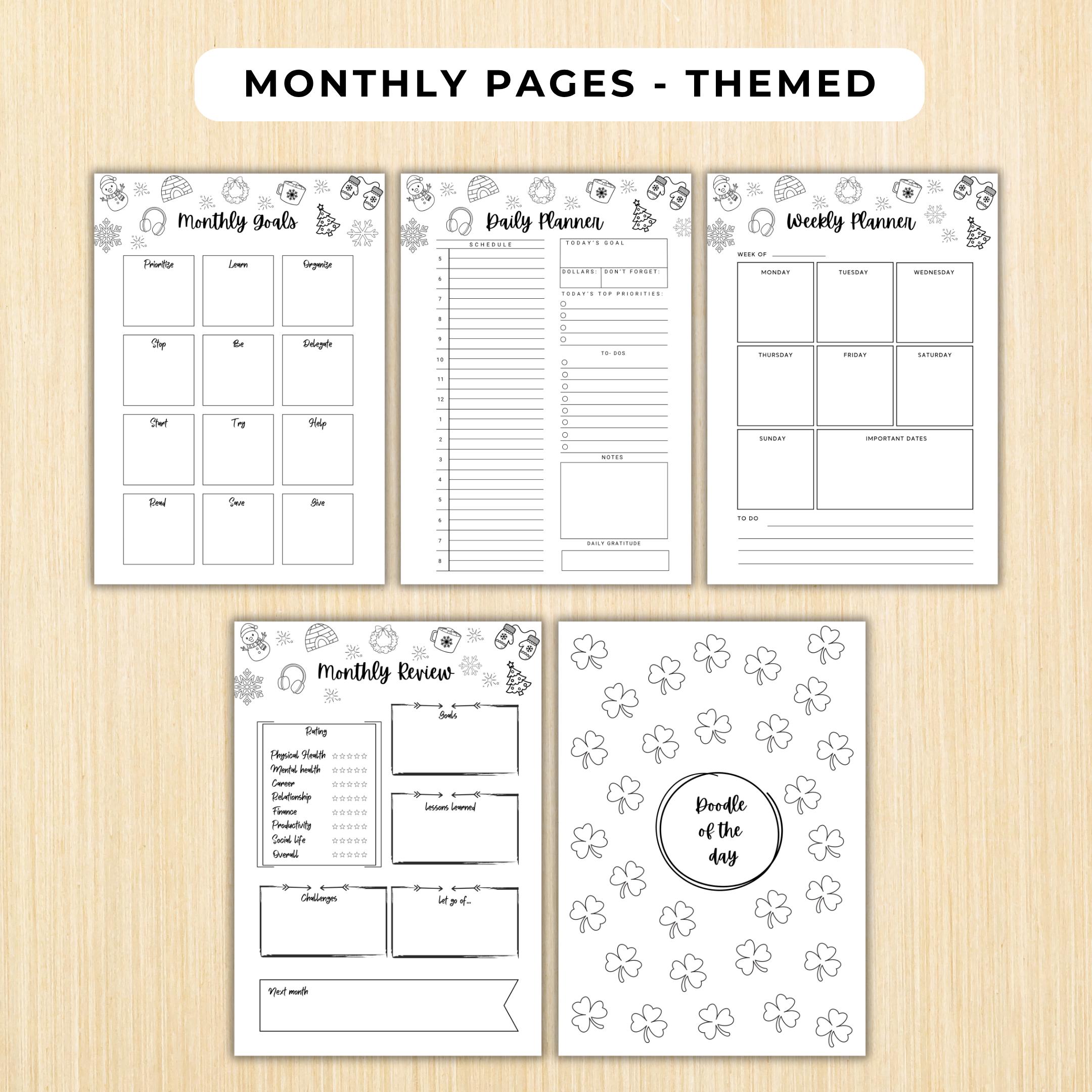 Budget Tracker — March Journal Bundle, March Planner Printable, March Calendar Agenda, St Patrick's Theme, ... | Mindfulness printable