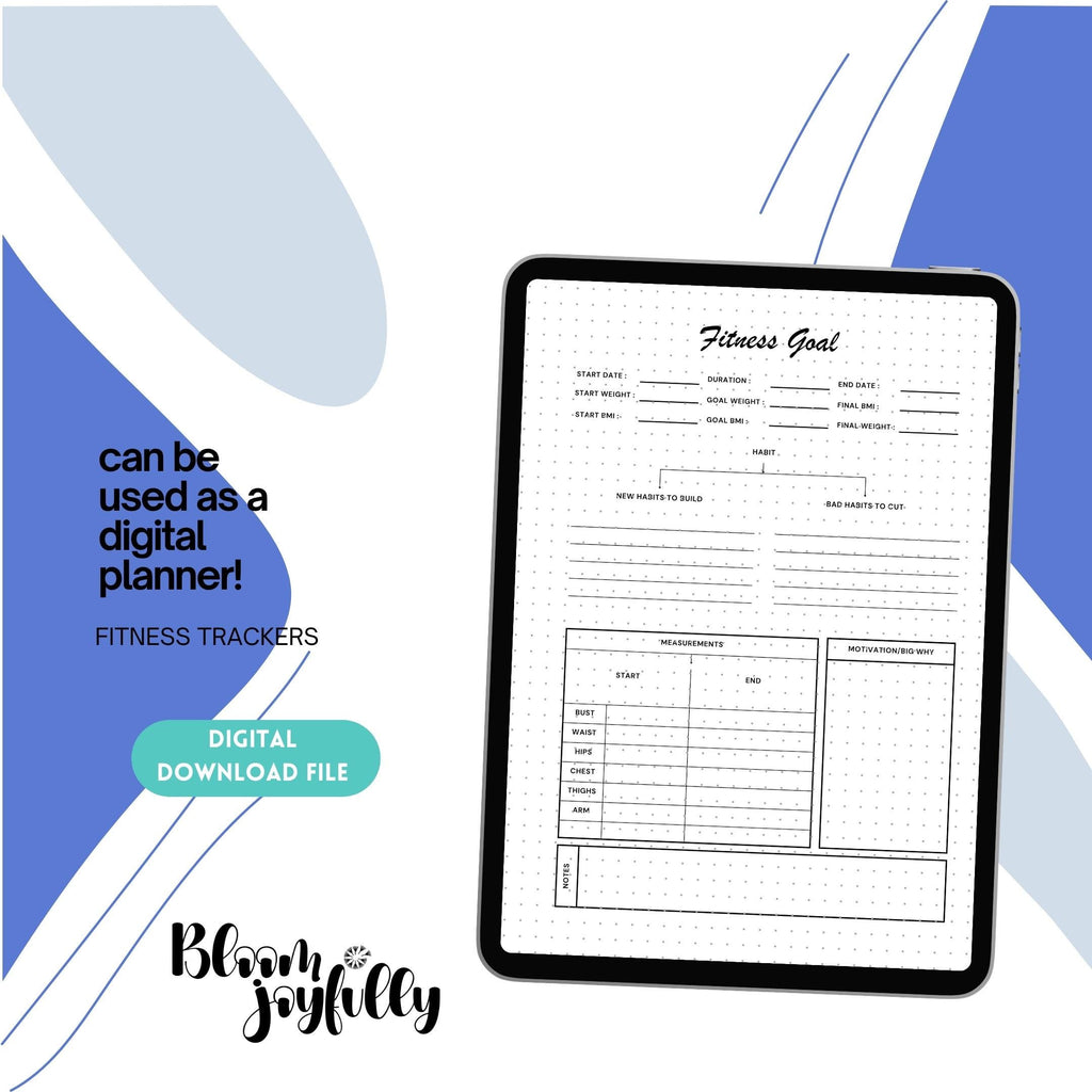 Activity Tracker — FITNESS tracker Bundle, Digital Planner Pages, A4 & A5 SIZE, PRINTABLE journal Pages (Bu... | Nutri Track printable
