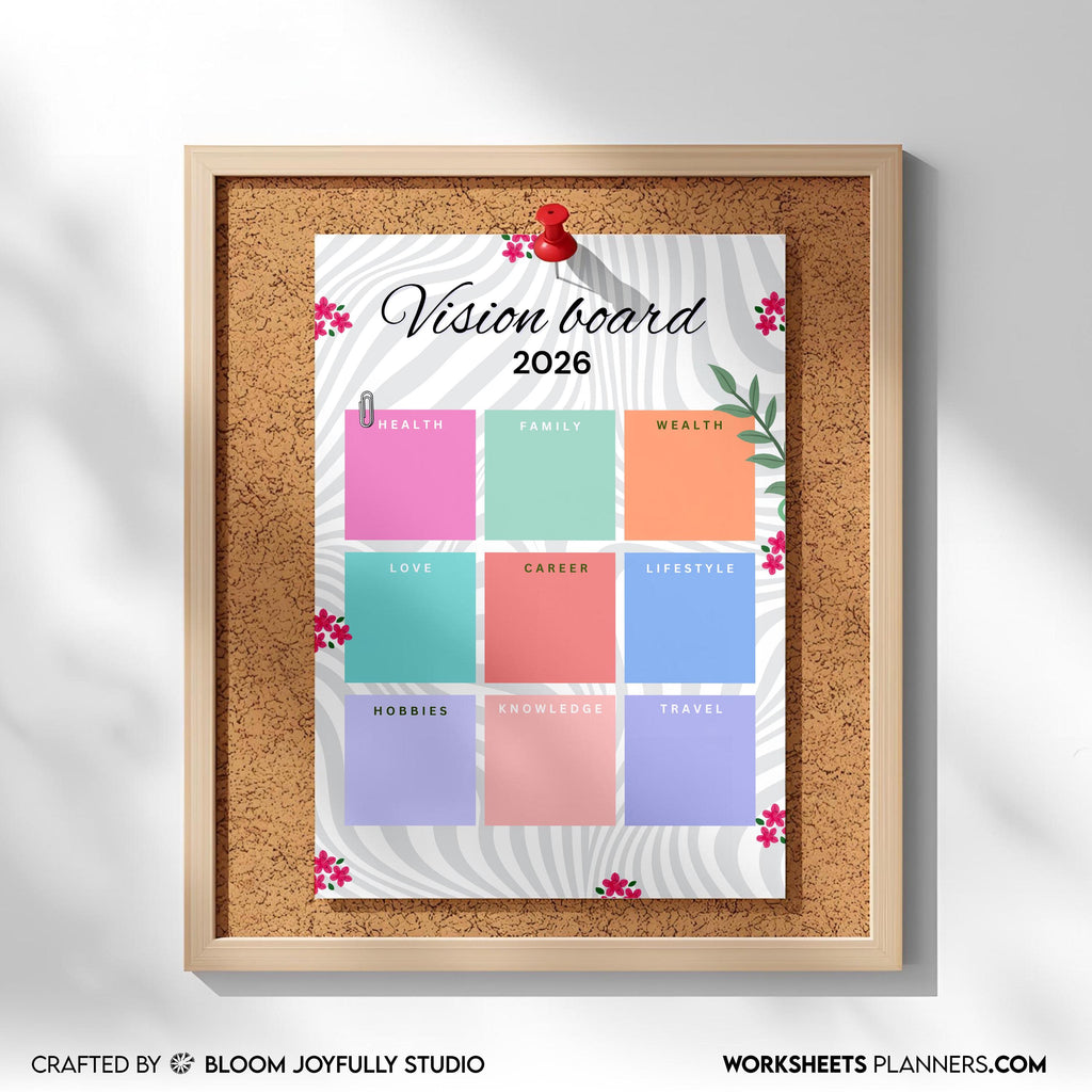 2026 Goals — 2026 My VISION BOARD, Health, Family, Wealth, Career, Travel, Love, Lifestyle, Hobbies, Knowle... | Aislling printable