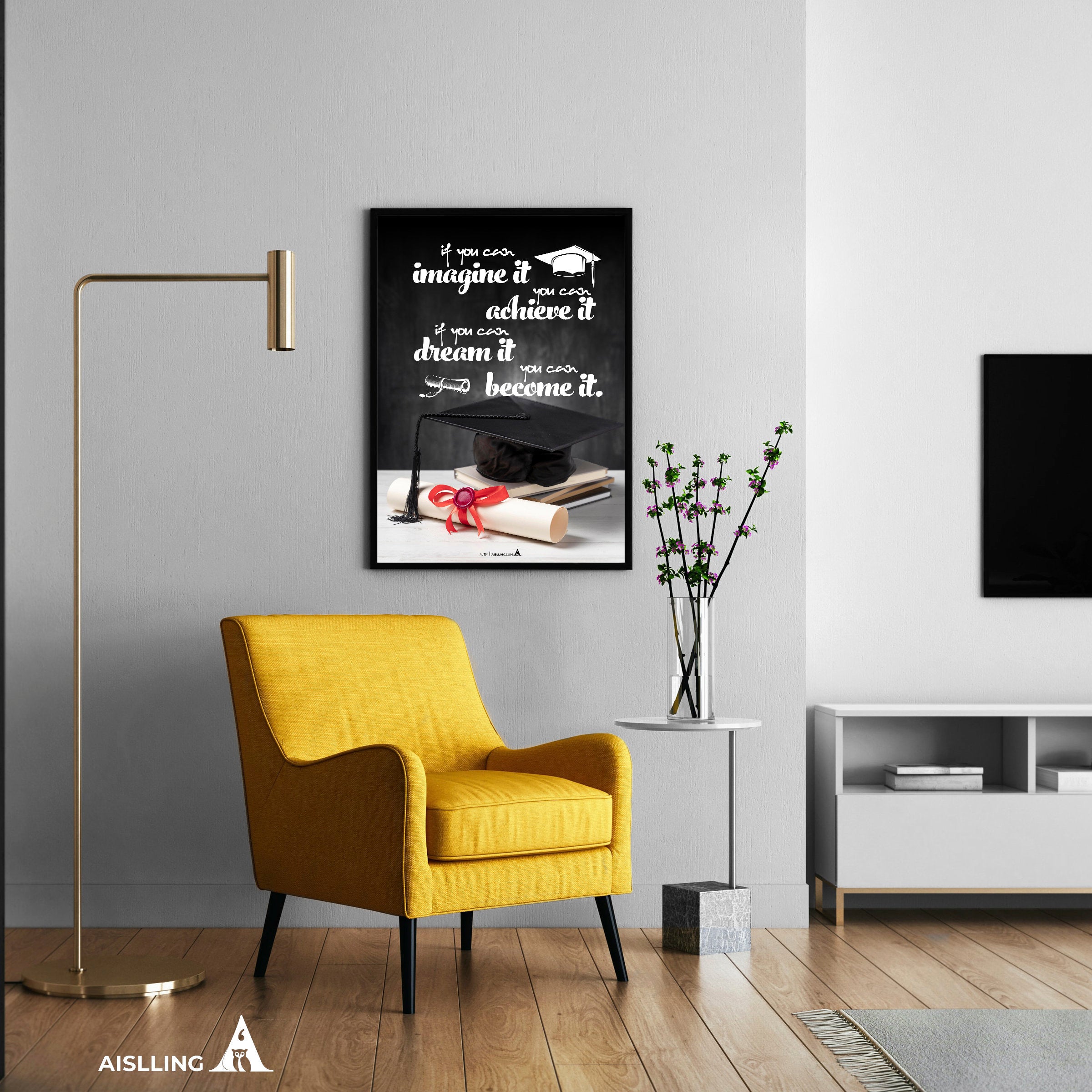 Aislling — if you can dream it, you can become it, Graduation Poster Printable Inspirational Quote Poster M... | Aislling printable