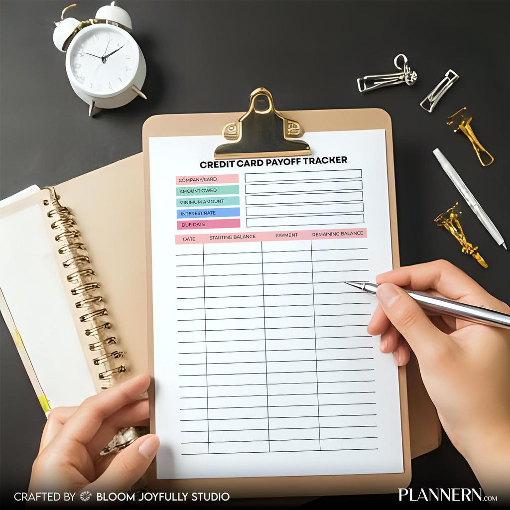 Budget Pdf Download — Credit Card Payoff Tracker PRINTABLE, Debt Payoff Planner, Payment and Balance Tracke... | Bloom Joyfully printable