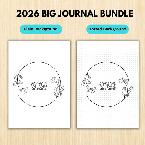 2026 BIG JOURNAL BUNDLE, Calendar, Cover Page, Monthly, Yearly Planner, Mood Tracker, Digital Planner Pages... | Mindfulness printable