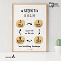 Adhd Worksheets — Anxiety, breathing technique, calming corner, mindfulness technique poster, therapy offic... | Mindfulness printable
