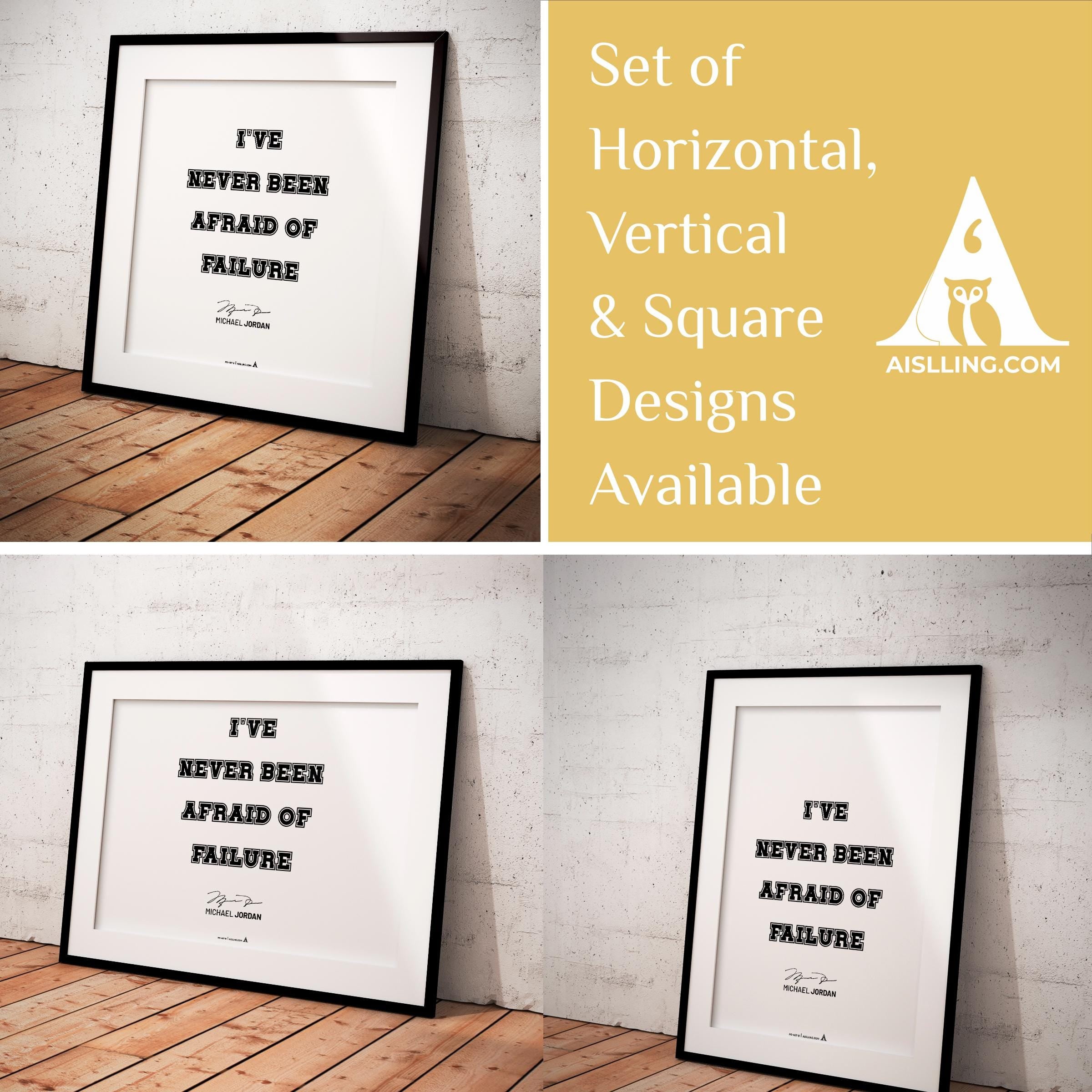 Athlete Wall Decor — Michael Jordan Motivational Quote Art: Basketball Sports Poster (Digital Download) | Aislling printable