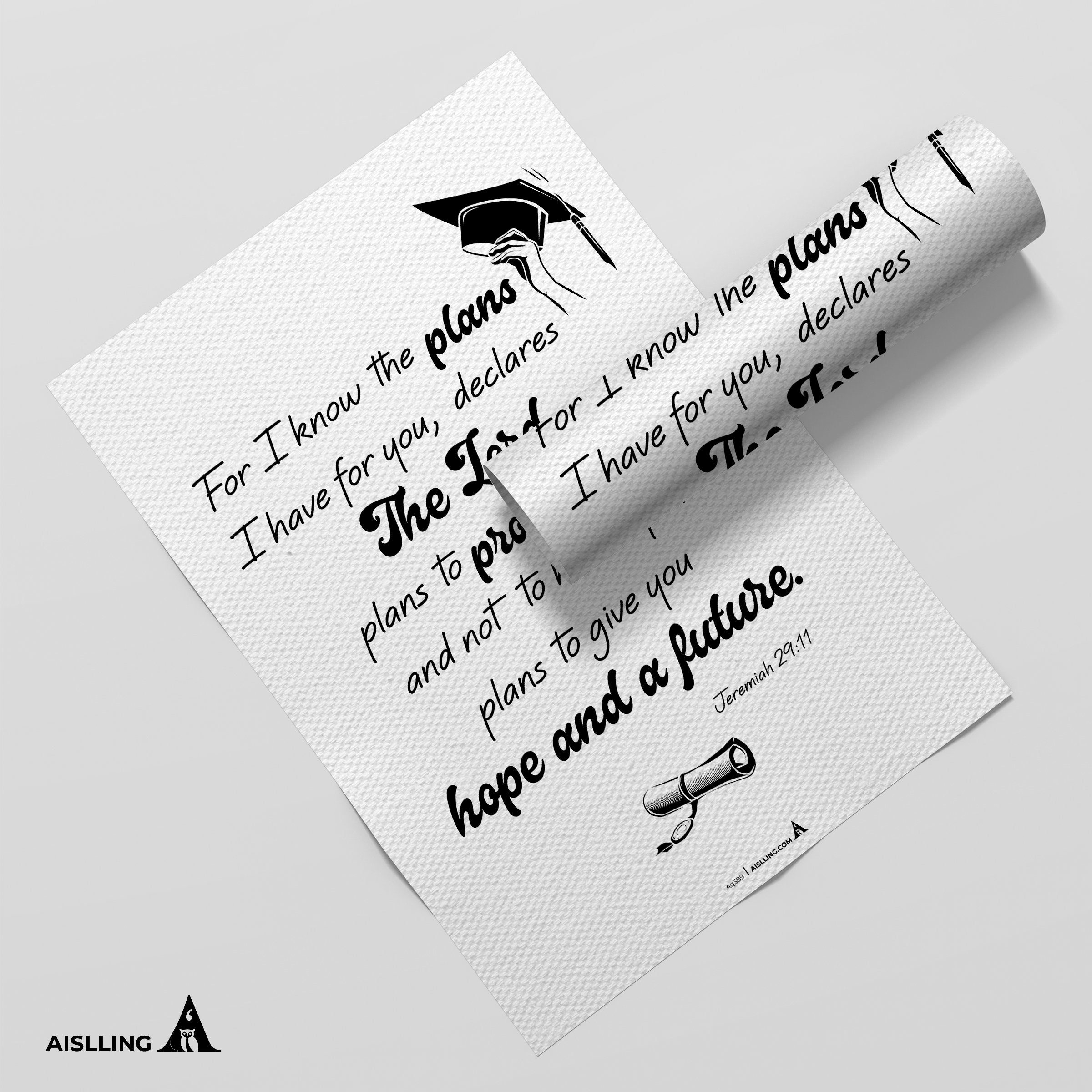 Aislling — Hope and a Future, Graduation Poster Printable Inspirational Quote Motivational Art Famous Quote... | Aislling printable