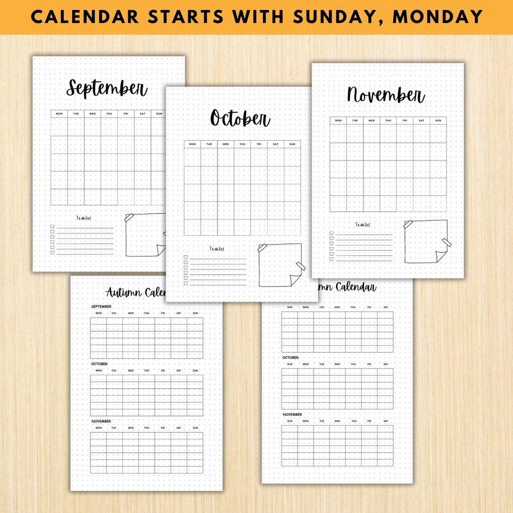 Autumn Bullet — AUTUMN Journal Bundle, Fall Planner Pages, PRINTABLE Autumn Planner, 29 Journal Pages, Fall... | Bloom Joyfully printable