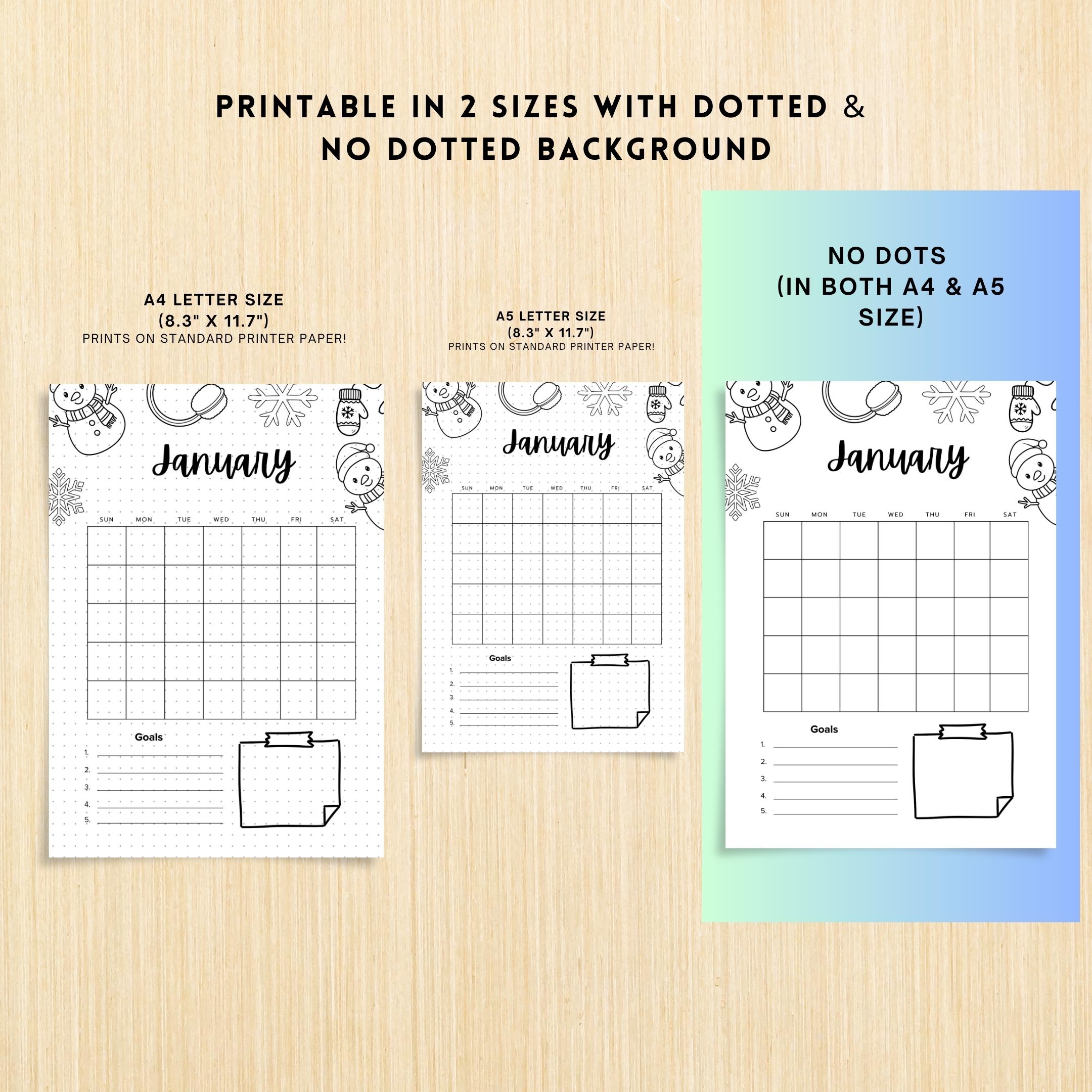 Calendar Pages — January Title Page, PRINTABLE Calendar, January Calendar, January Journal Cover, Calendar ... | Bloom Joyfully printable
