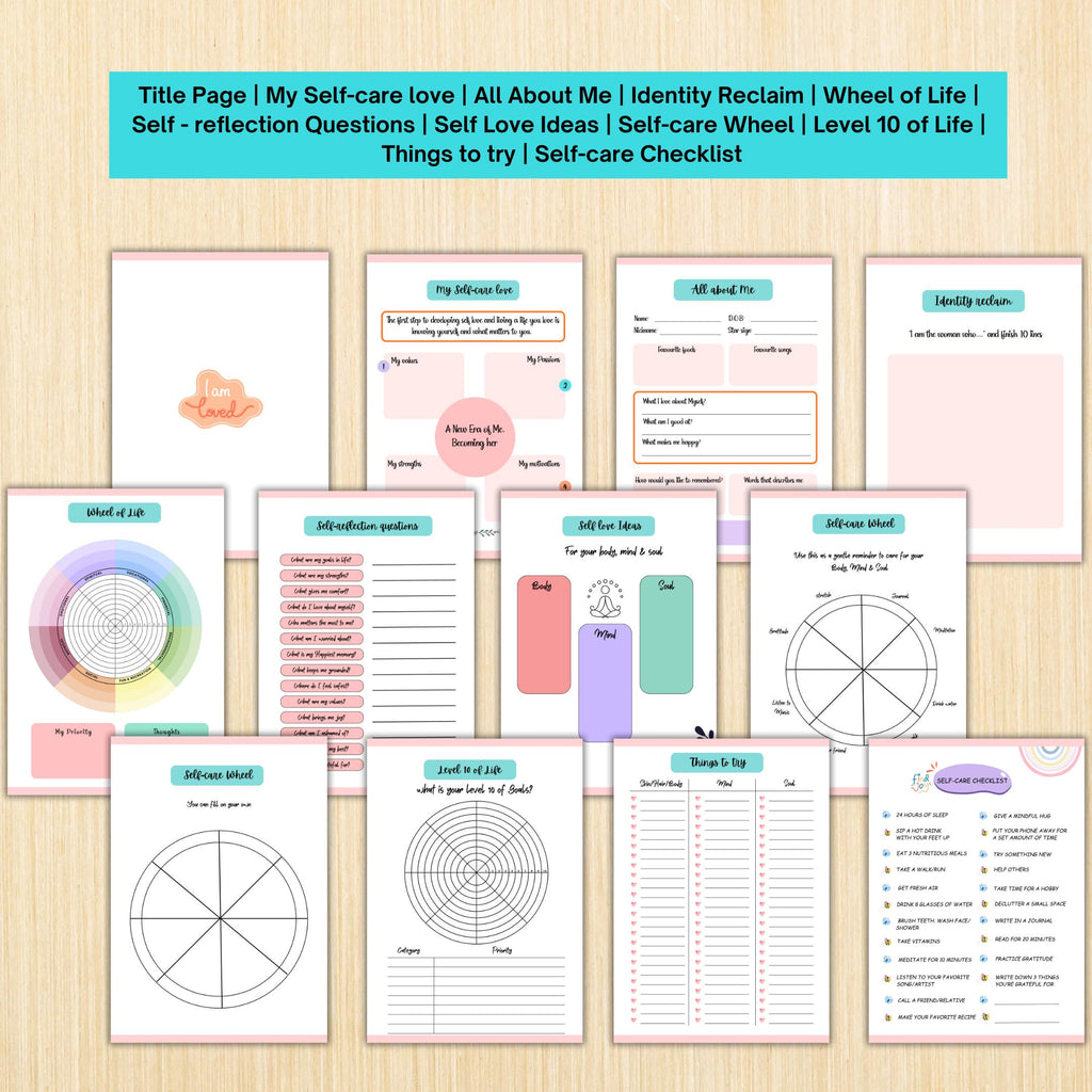 Daily Routine Track — Self Care Planner PRINTABLE, Wellness Journal and Daily Routine Tracker, Mental Healt... | Mindfulness printable