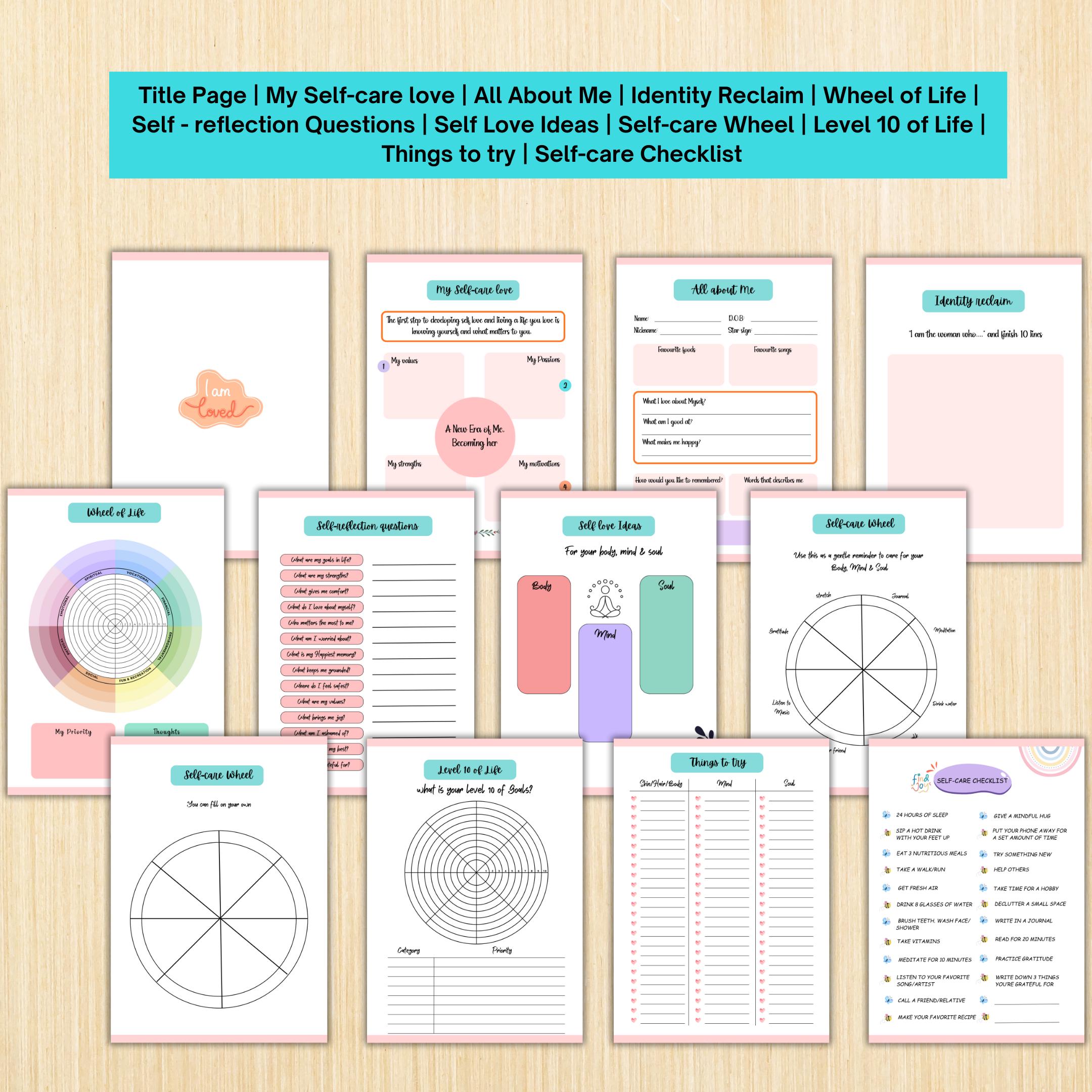 Daily Routine Track — Self Care Planner PRINTABLE, Wellness Journal and Daily Routine Tracker, Mental Healt... | Mindfulness printable