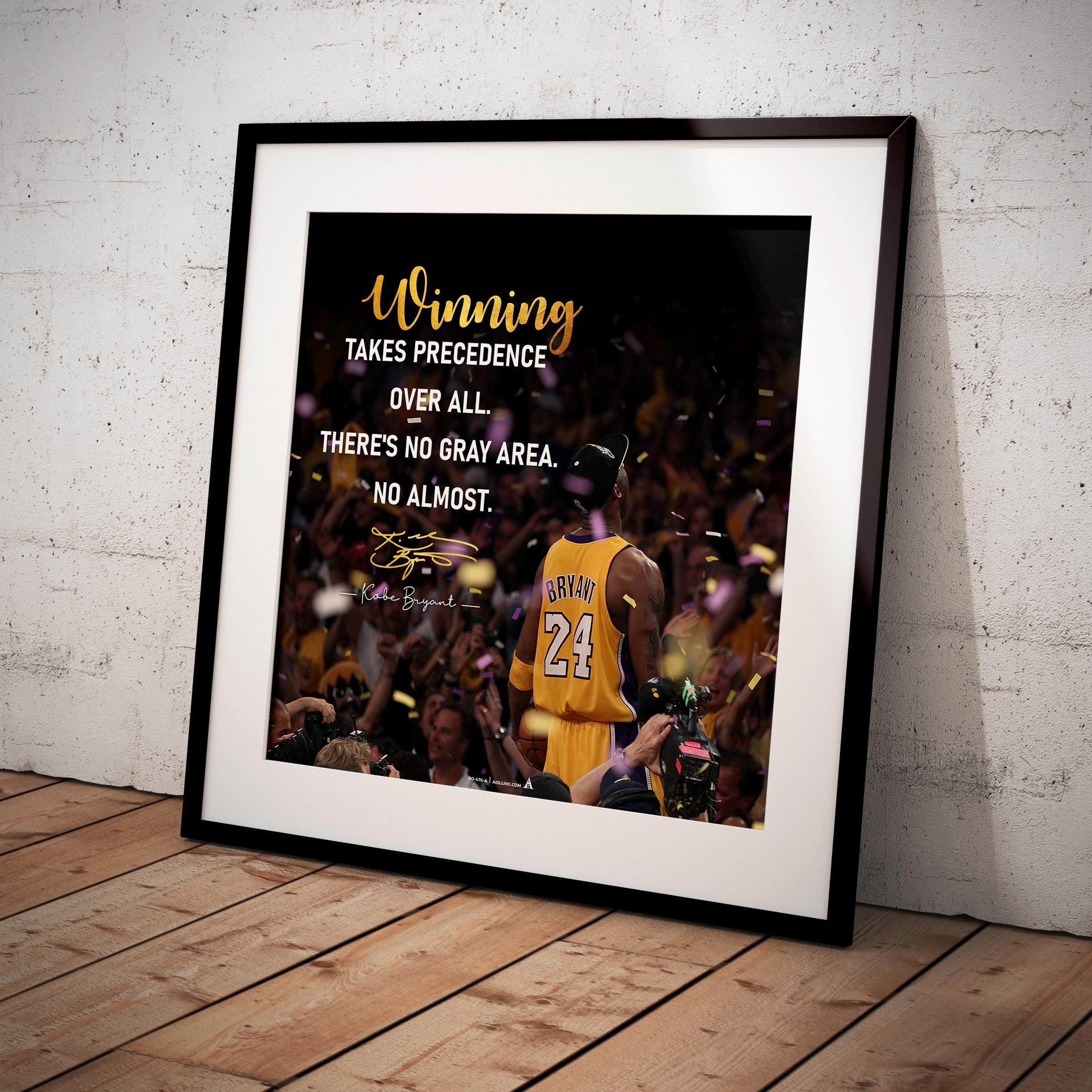 Best Gift For Mom — Kobe Bryant Poster, Minimalist Basketball Printable Quote Wall Art, NBA Black Mamba Mot... | Aislling printable