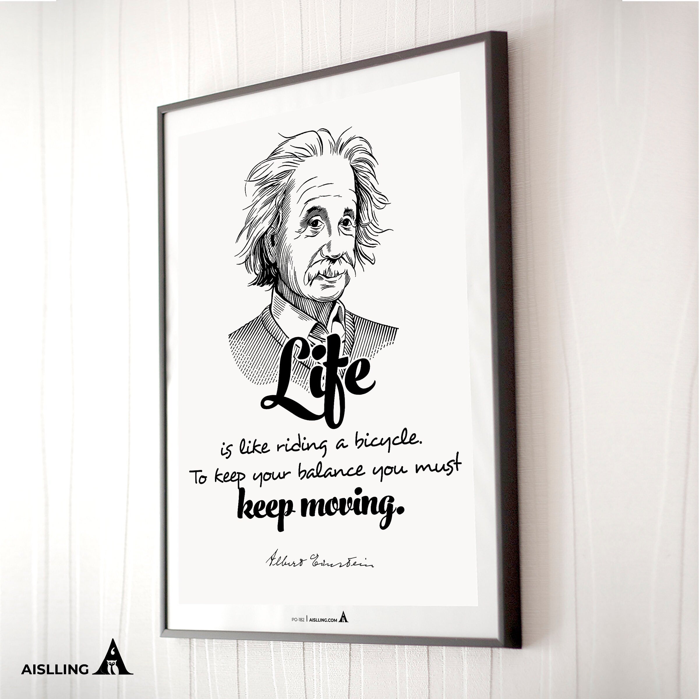 Aislling — Albert Einstein Quotes, Life is like riding a bicycle Printables, Inspirational Quote Poster, Mo... | Aislling printable