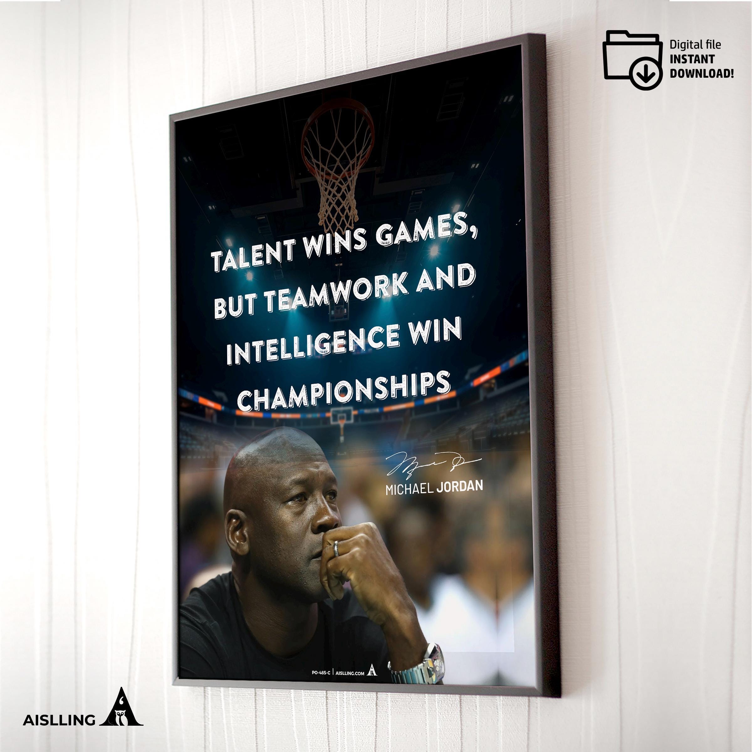 Basketball Art — Michael Jordan Motivational Quote Art: Basketball Sports Decor (Digital Download) | Aislling printable
