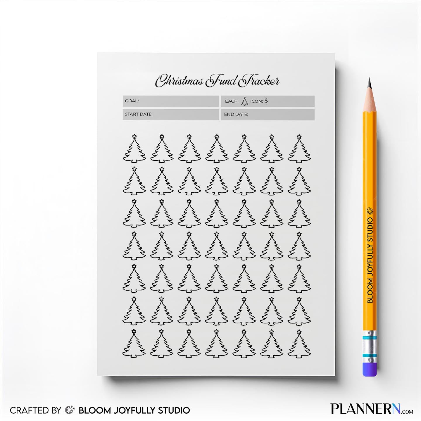 Budget Planner — Christmas Savings Tracker PRINTABLE, Christmas Saving Goal, Holiday Savings Planner, Chris... | Bloom Joyfully printable