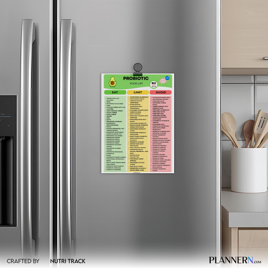 Digestive Health — Probiotic Food List Printable, Gut Health Food Chart, Fermented Food Guide, Healthy Eati... | Nutri Track printable