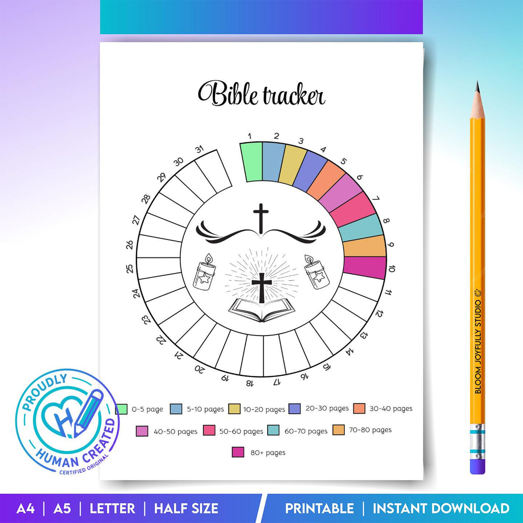 Bible Journal — Bible Reading Tracker Printable, Christian Planner, Bible Study Journal, Faith Tracker, A4/... | Bloom Joyfully printable