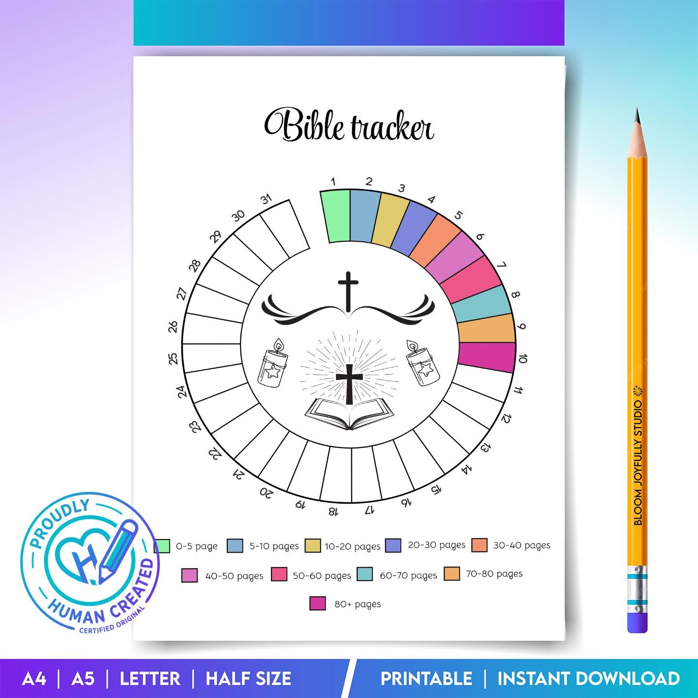 Bible Journal — Bible Reading Tracker Printable, Christian Planner, Bible Study Journal, Faith Tracker, A4/... | Bloom Joyfully printable
