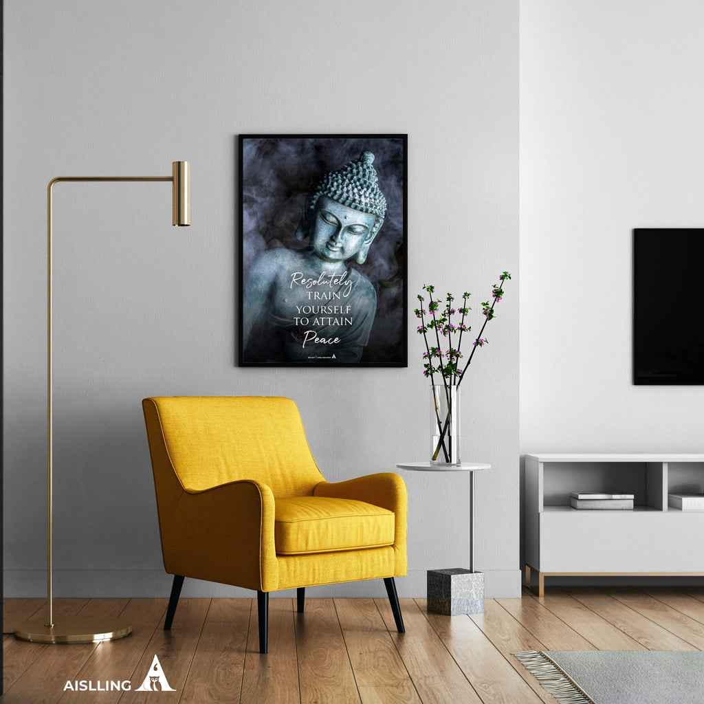 Aislling — Resolutely train yourself to attain Peace, Buddha quotes Pintable's Motivational Quote wall art ... | Mindfulness printable