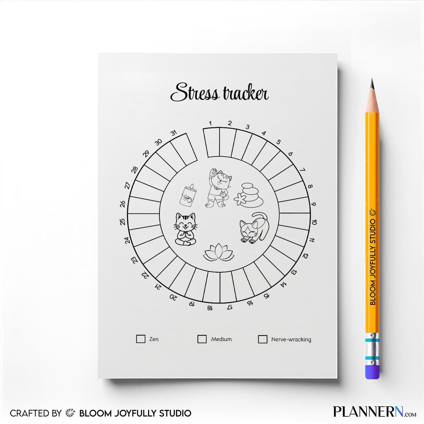 Anxiety Journal — Stress Tracker Printable, Stress Management Journal, Anxiety Tracker, Mental Wellness Pla... | Mindfulness printable