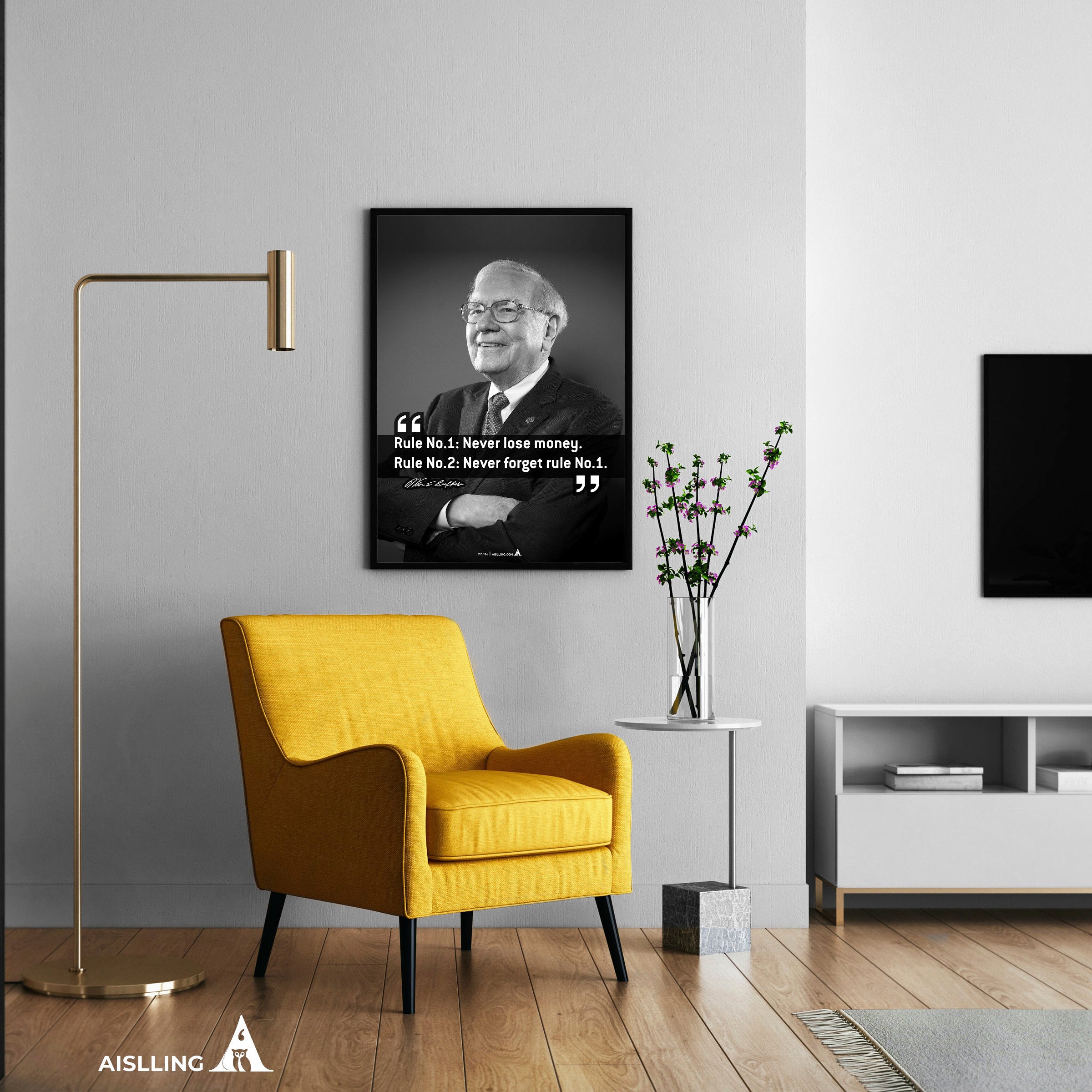 Aislling — Rules That Warren Buffett Lives, Never lose money Quote Poster Printables, Inspirational Quote P... | Aislling printable