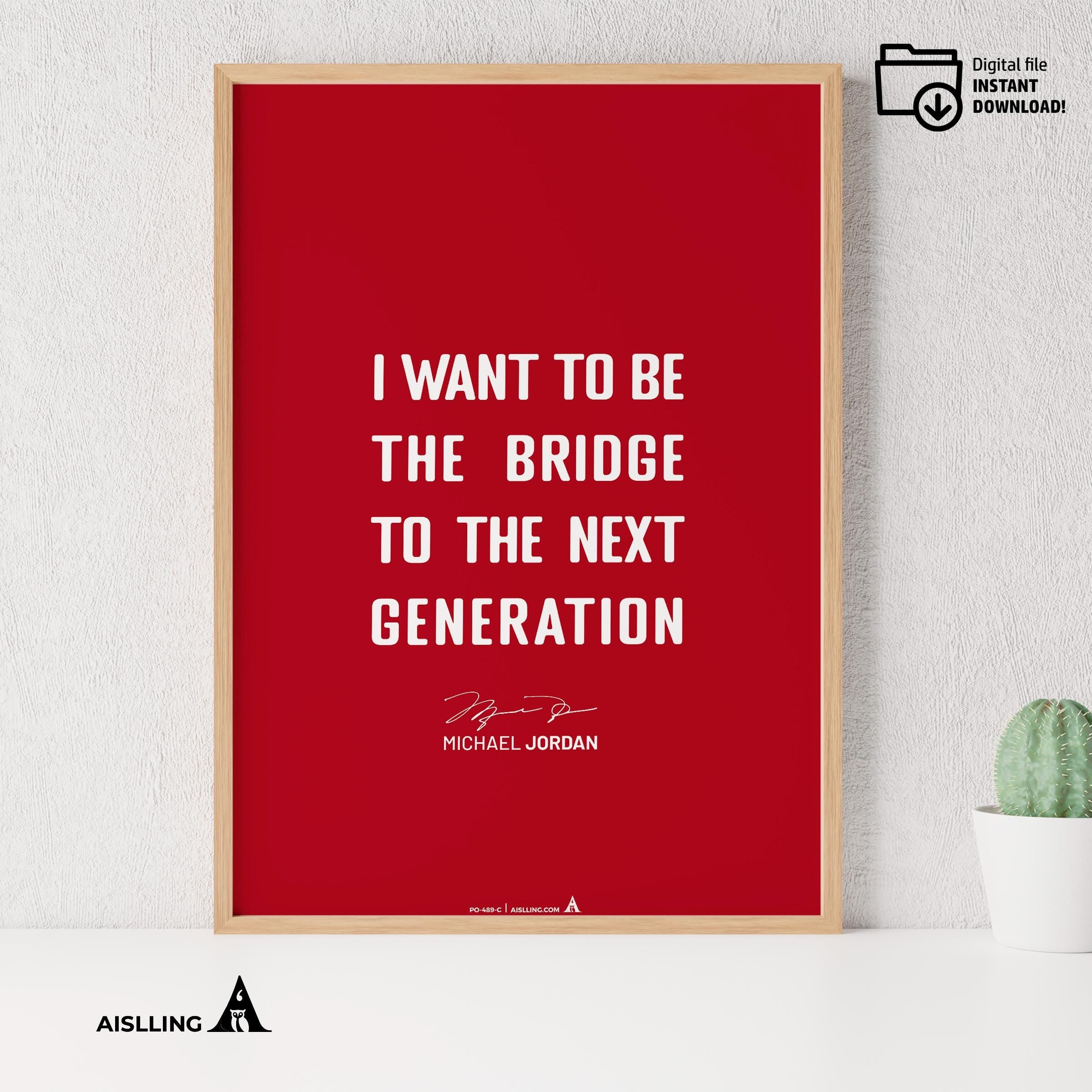 Athlete Quote — Michael Jordan Motivational Quote Art: Basketball Legend Poster (Digital Download | Aislling printable