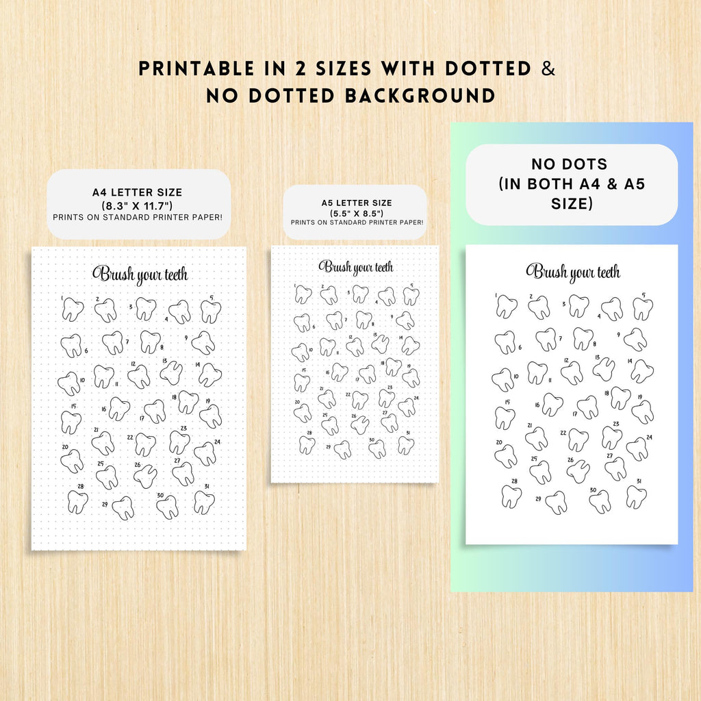 Brushing Reward — Tooth Brushing Chart PRINTABLE, Brush Your Teeth, Dental Care Tracker, Brush Teeth Tracke... | Bloom Joyfully printable