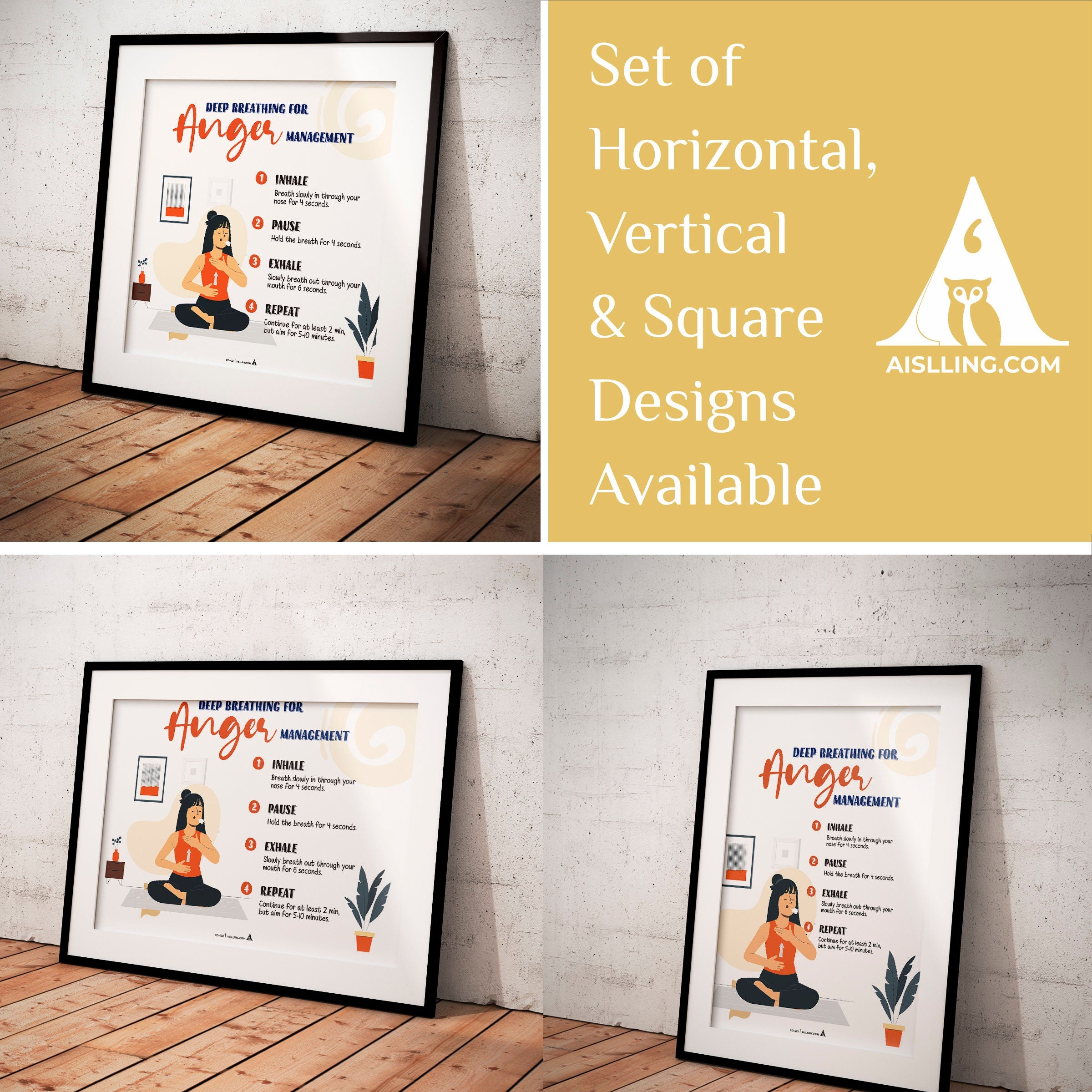 Aislling — How to Manage Anxiety, Happiness Chemicals, Therapy office decor, well being poster, anxiety rel... | Mindfulness printable