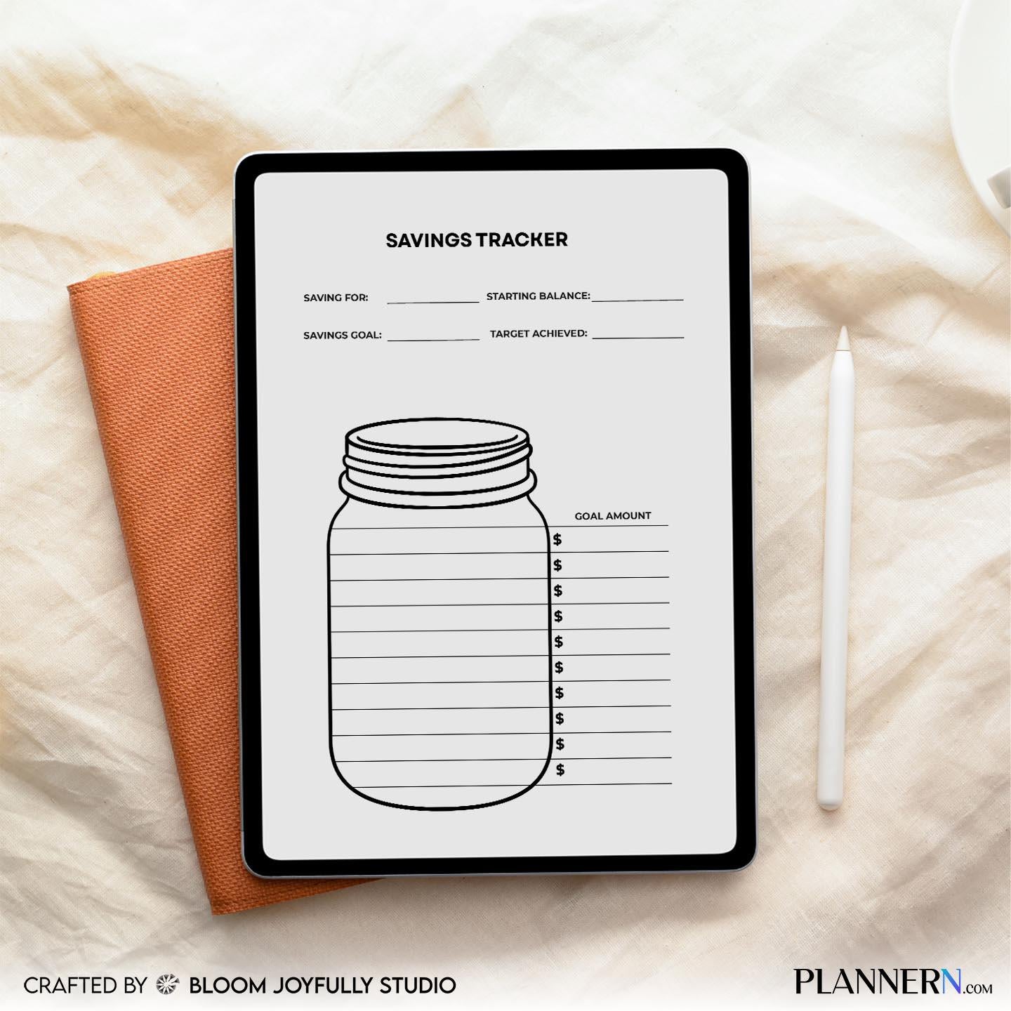 Budget Planner Print — Savings Jar Tracker PRINTABLE, Money Saving Challenge, Savings Challenge, Budget Goa... | Bloom Joyfully printable