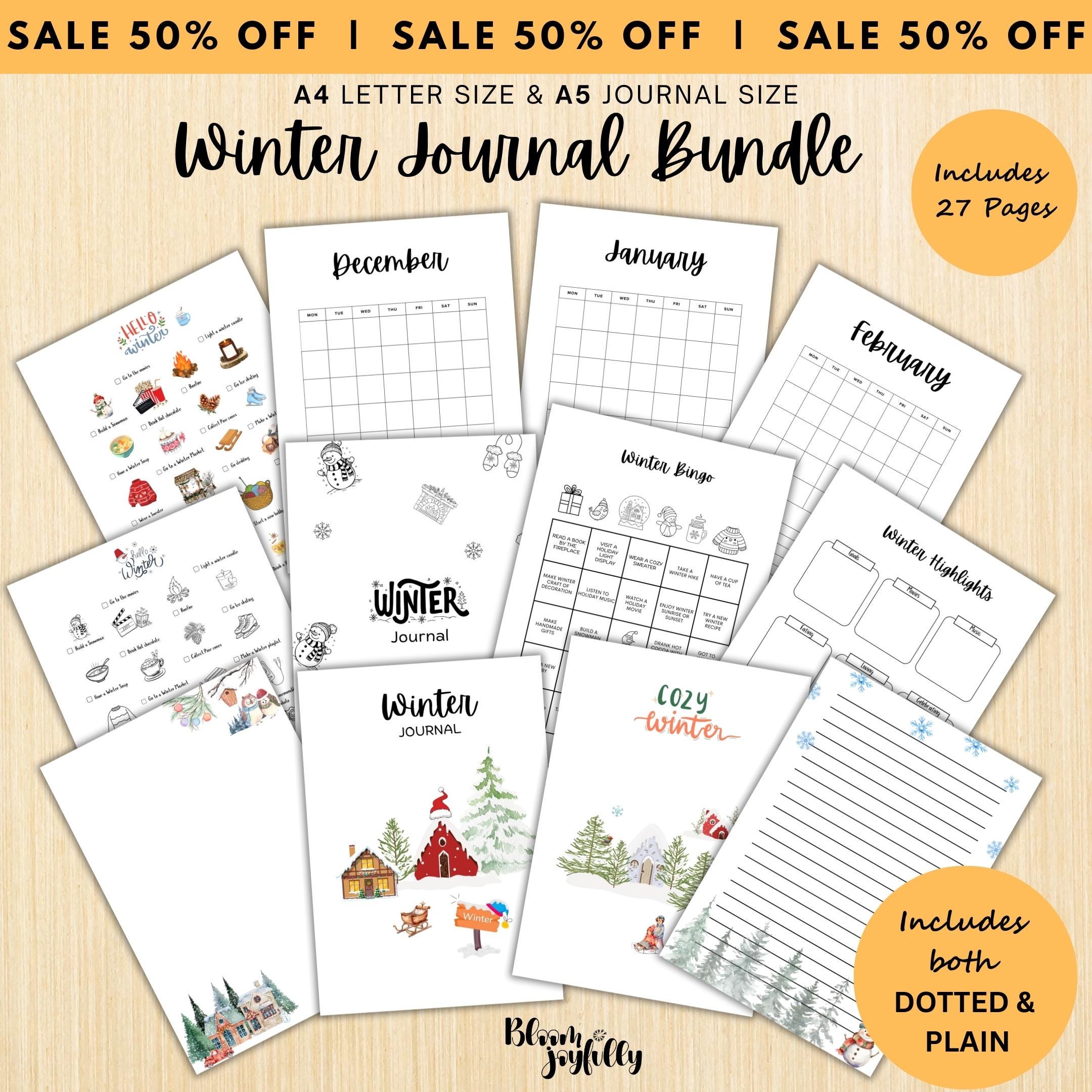 Cozy Winter Planner — WINTER Cozy Journal, Winter Self, care Journal Bundle, PRINTABLE Winter Wellness Jour... | Mindfulness printable