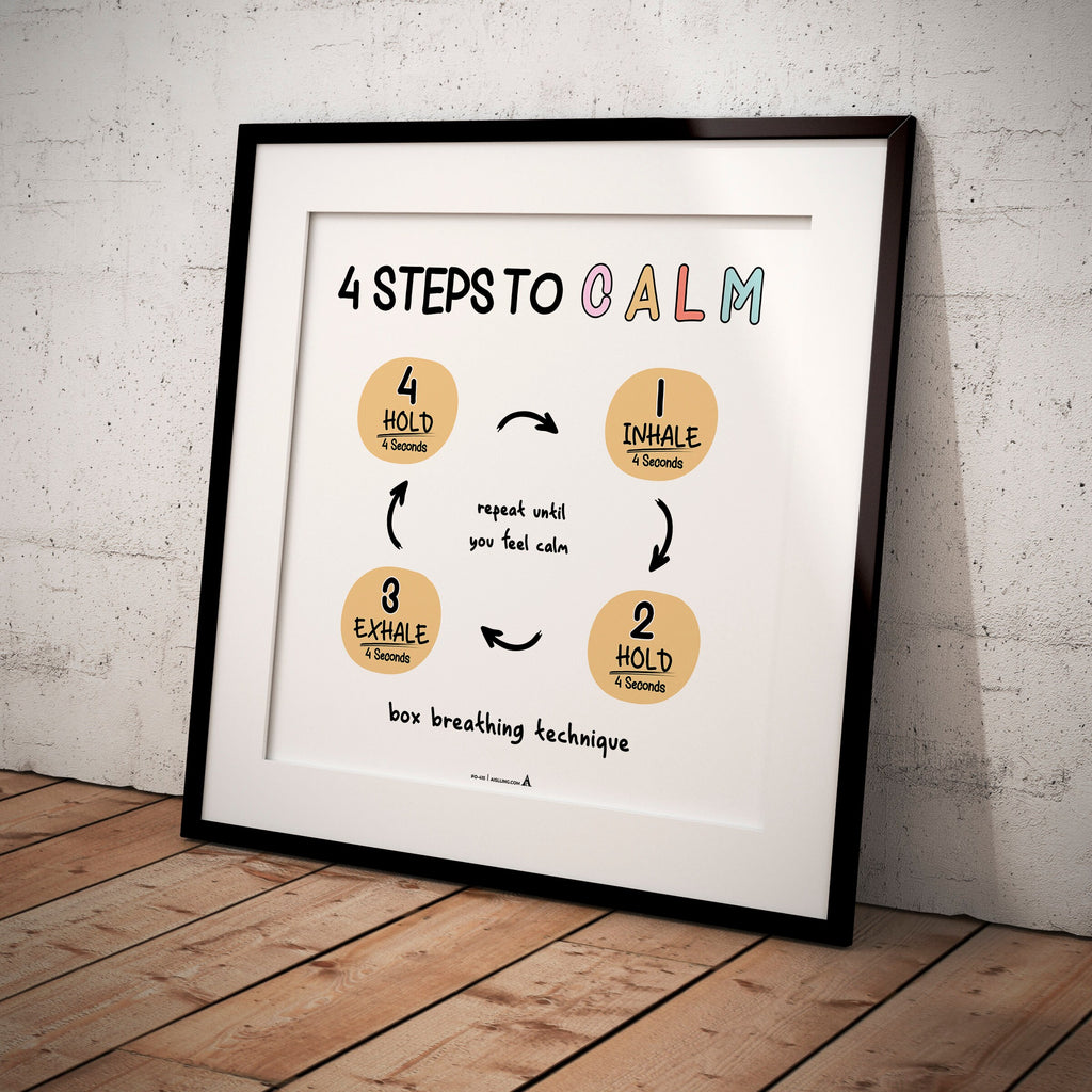 Adhd Worksheets — Anxiety, breathing technique, calming corner, mindfulness technique poster, therapy offic... | Mindfulness printable