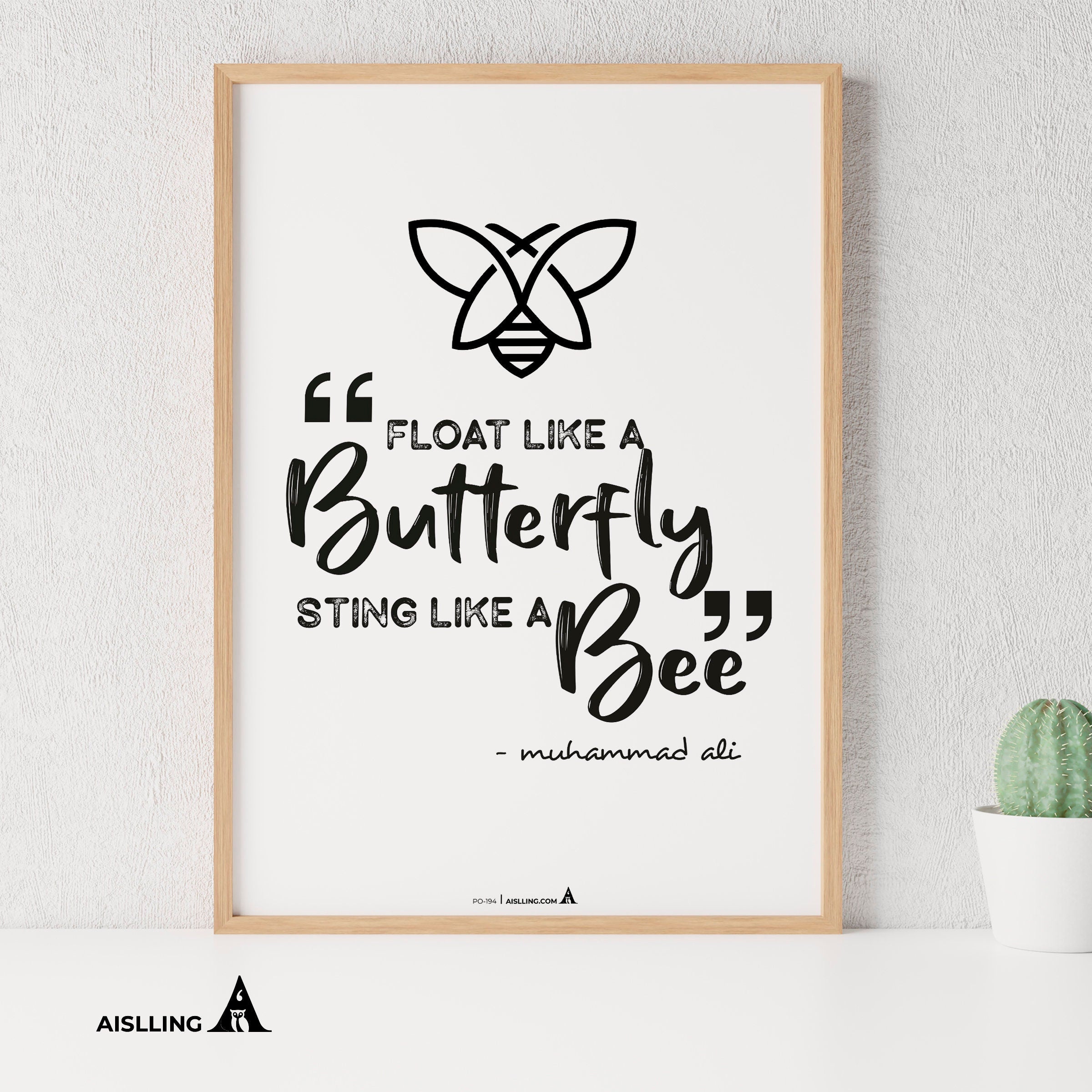 Aislling — Float like a butterfly, sting like a bee, muhammad ali, Printables, Inspirational Quote Poster, ... | Aislling printable