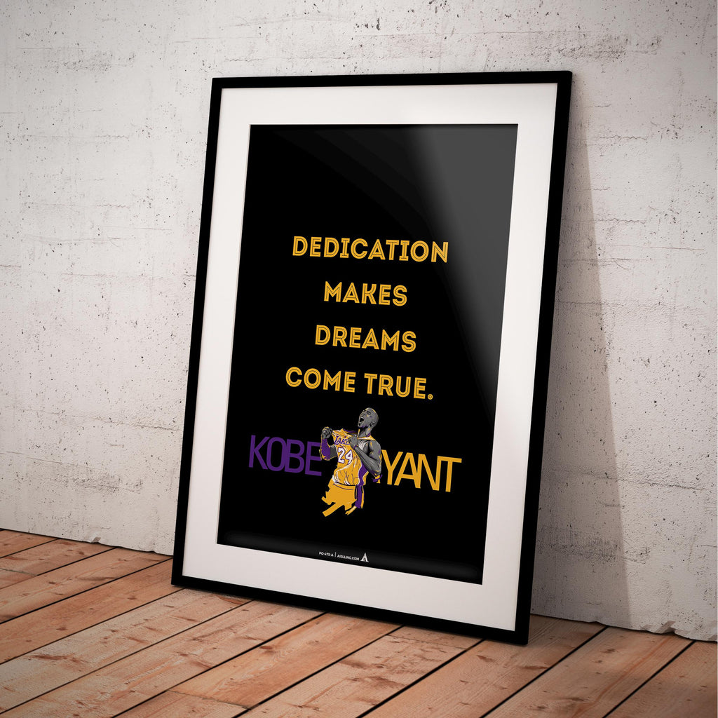 Kobe Bryant Mamba Mentality Quote Print printable quote poster | image | Instant Download for The ultimate gift for basketball moms