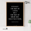 Aislling — Quotes Digital Printable Wall Art Inspirational Quotes Poster It's Not the Size of a Man, Motiva... | Aislling printable