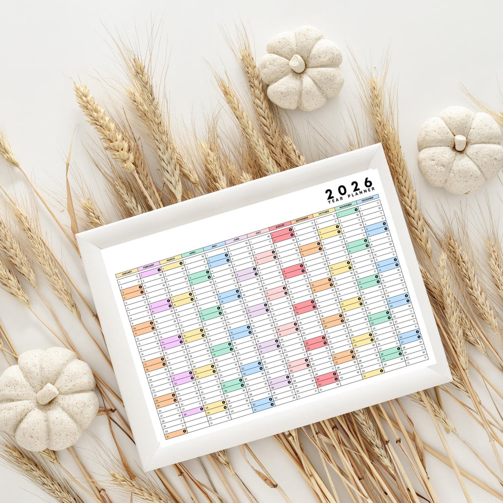 2026 Planner — 2026 PRINTABLE Wall Calendar, Dated Calendar, PDF, Different Sizes Available, Plan Your Day ... | Bloom Joyfully printable