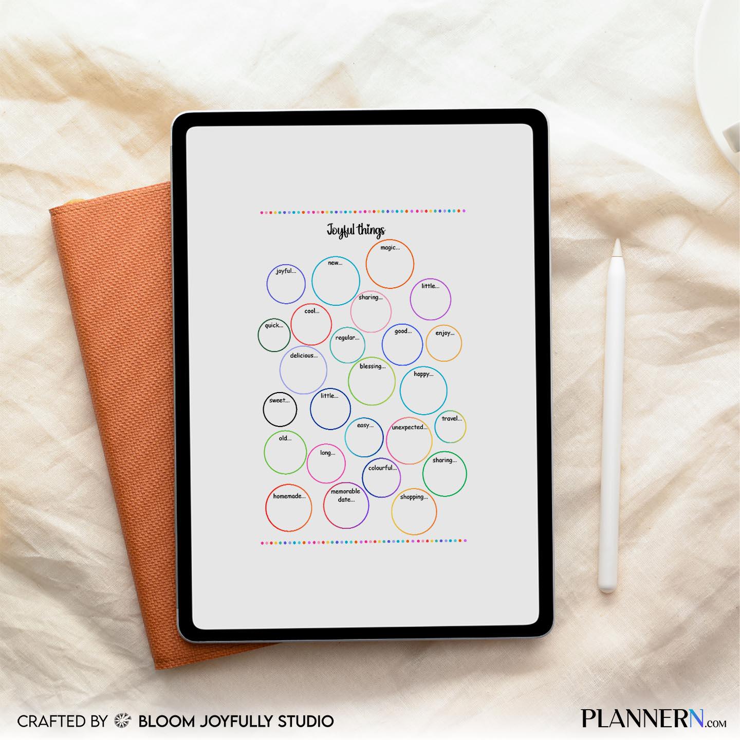 Daily Gratitude — Joyful Things Tracker Printable, Happiness Journal, Gratitude & Positivity Tracker, Self ... | Mindfulness printable